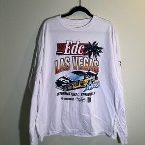 EDC Las Vegas 2023 White Graphic Long Sleeve Shirt